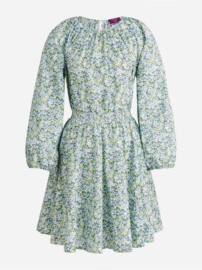 J. Crew Palermo Smocked-Waist Mini Dress in Liberty® Thorpe Hill Fabric Medium